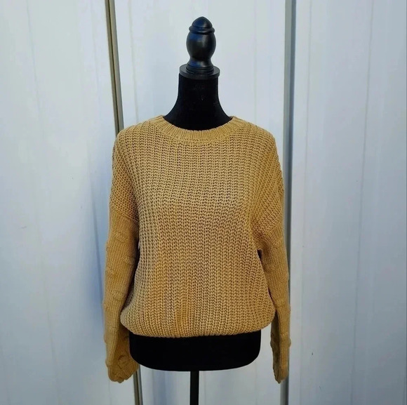 NWT Moon & Madison Chunky Sweater  XS Mustard Color - Picture 1 of 11